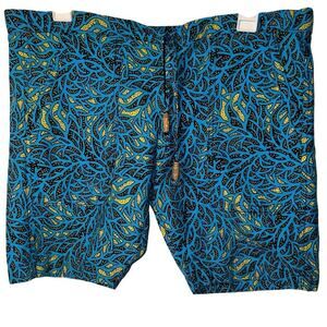 Bohemian tropical Aztec lightweight pocketed beaded Tie drawstring waist shorts